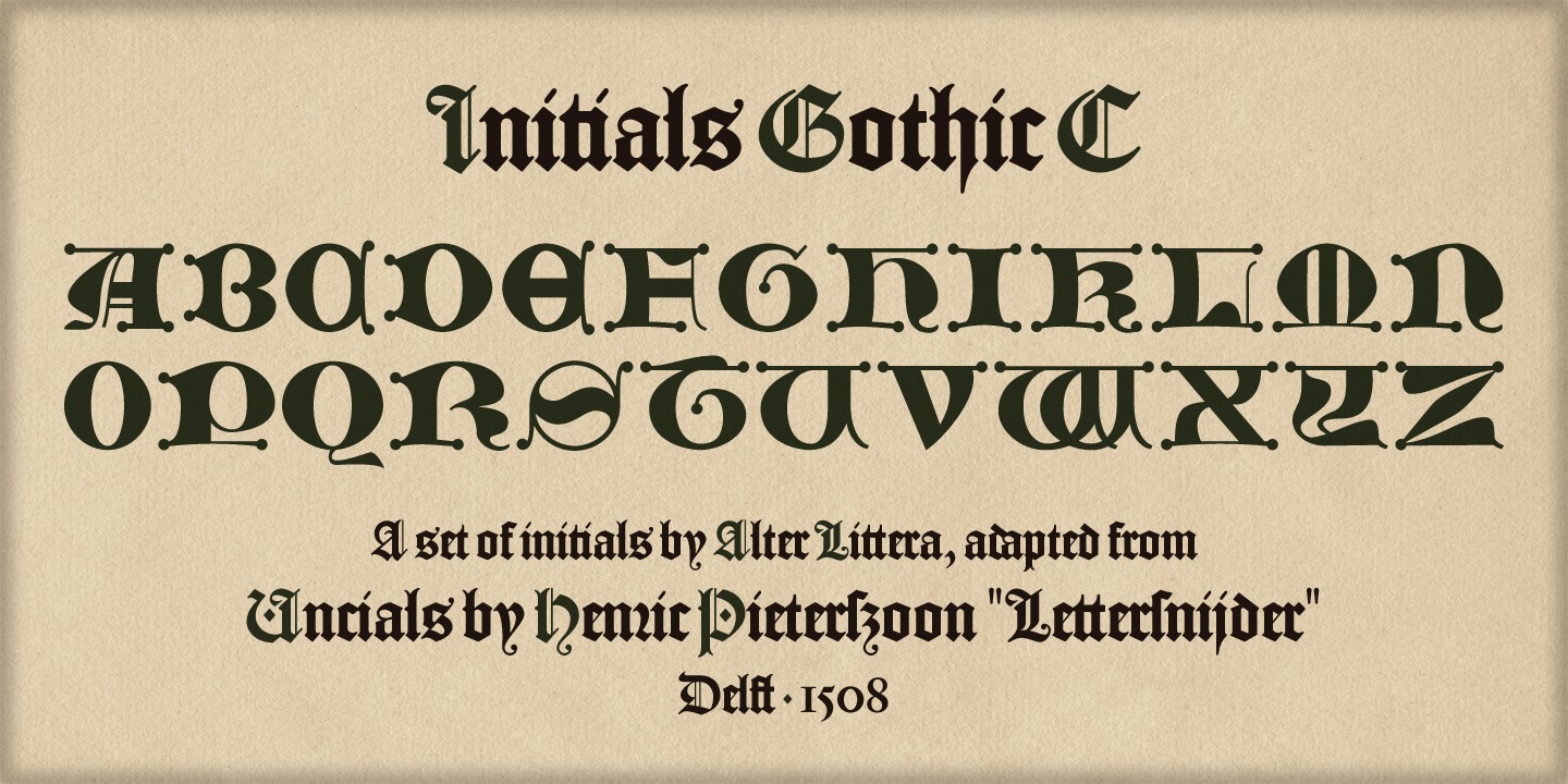 Initials Gothic C Font
